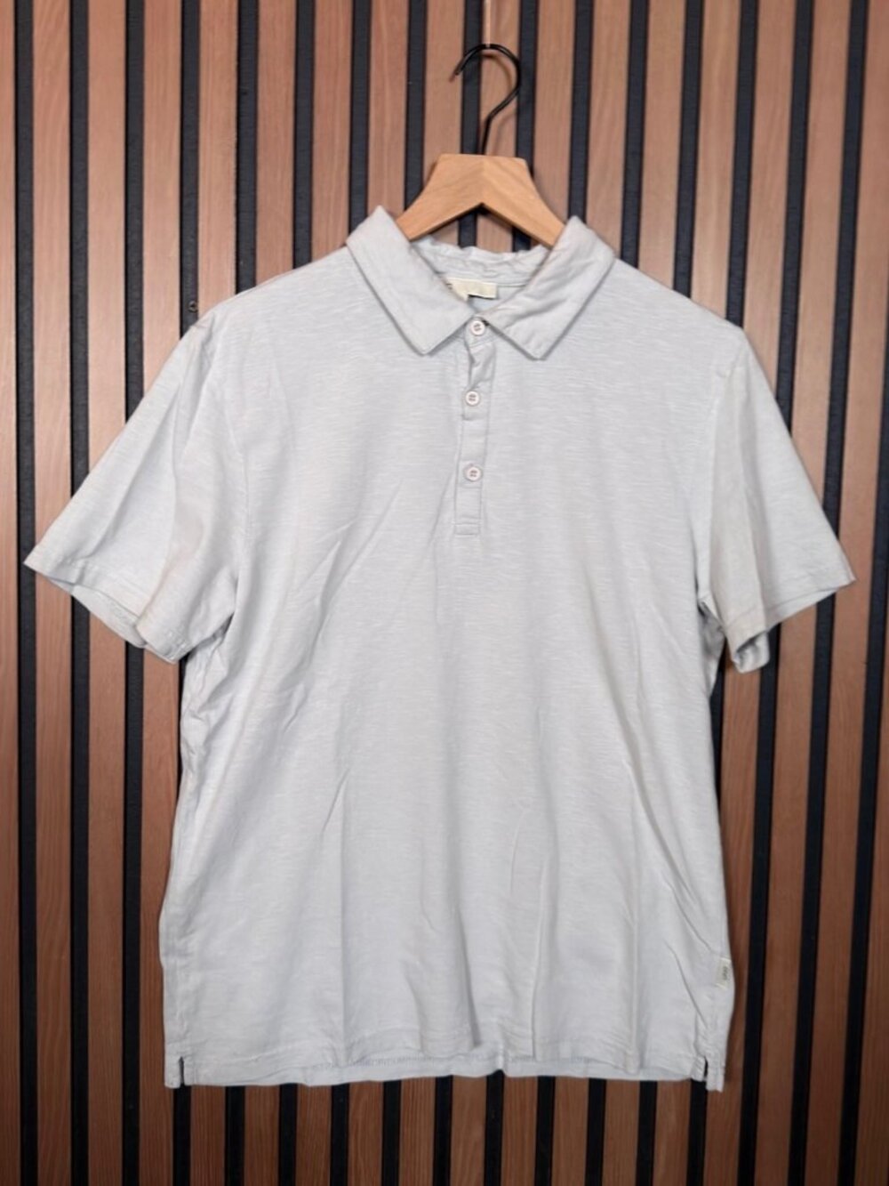 Onia Polo Shirt Small Mens Gray Short Sleeve 100% Cotton Collared